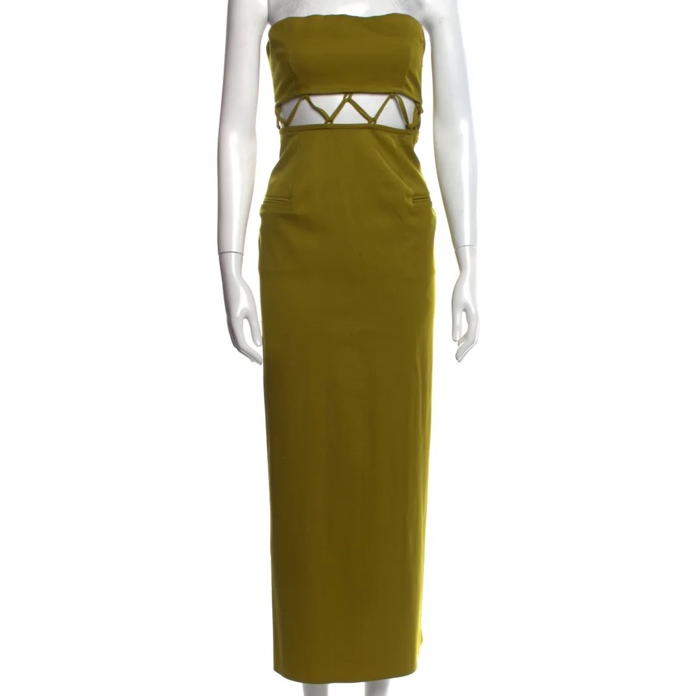Christopher Esber Green Cut Out Backless Cocktail Dress
